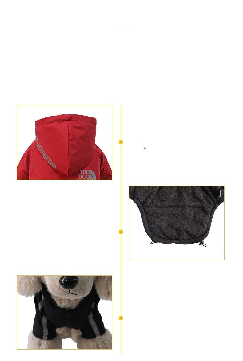 Dog Clothing Plus Velvet Thick Jacket